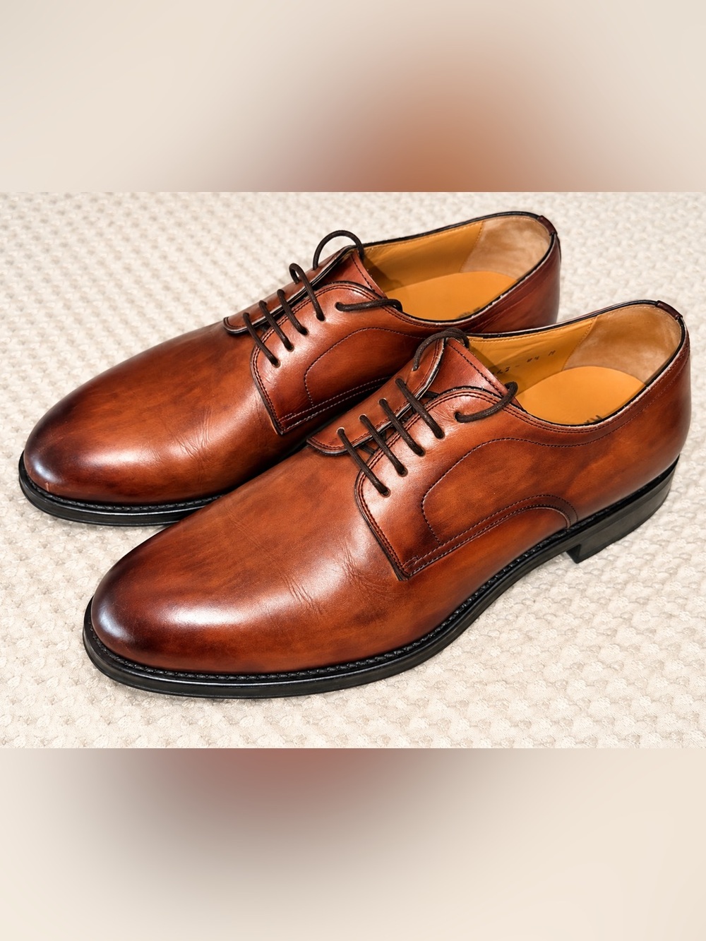 Magnanni Solano 20842 Brown Leather Derby Dress Shoes Men’s 9.5 M